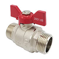 Кран кульовий 1" ЗЗ червоний метелик Valogin VG-103103