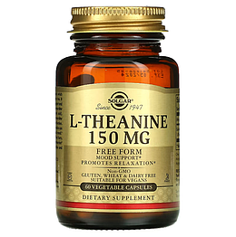 L-Theanine Free Form Solgar 150 мг 60 капсул