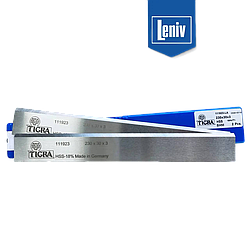 Стругальні (фугувальні) ножі для деревини Tigra 130×30×3 HSS18% Німеччина, ножі на фуганок, ножі для рейсмуса