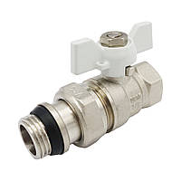 Кран-американка прямий 3/4" ВЗ білий метелик Valogin VG-104202