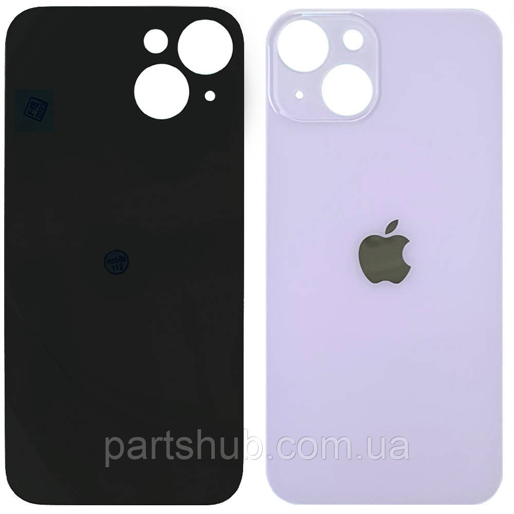 Задня кришка Apple iPhone 14 (фіолетова AAAA з великим отвором), фото 1