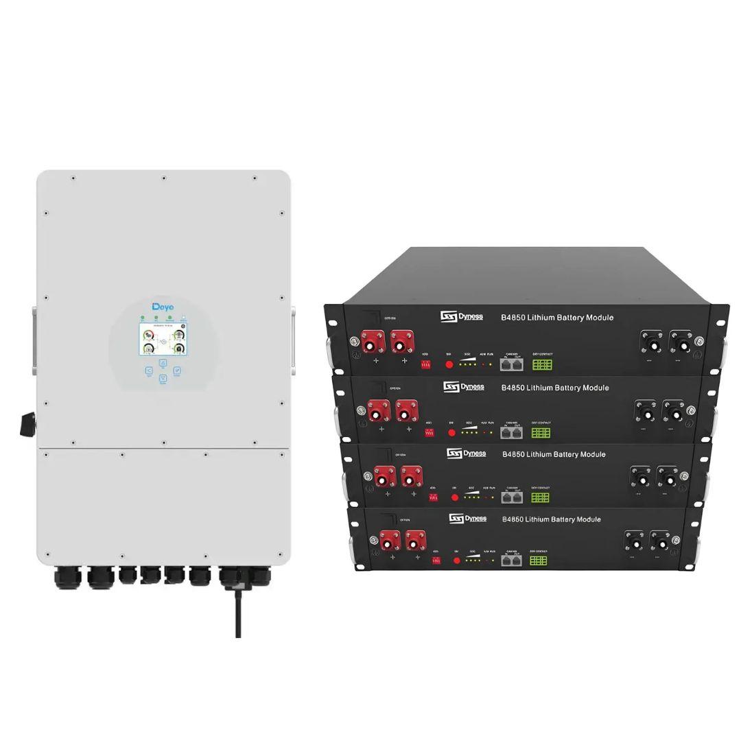Deye 12 кВт комплект трифазний інвертор + чотири акумулятори DYNESS B4850 LiFePo4 50Ah