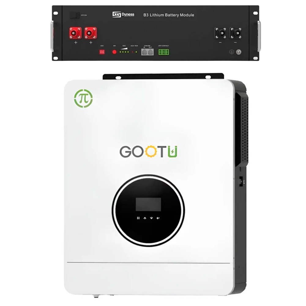 6,2 кВт інвертор Gootu + акумулятор Dyness B3 комплект резервного живлення для дому, квартири
