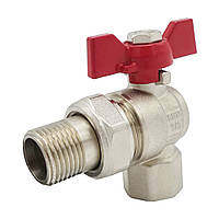 Кран-американка кутовий 3/4" ВЗ червоний метелик Valogin VG-104402