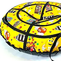 Тюбінг M&M's New 120 см Яскравий тюбінг для снігу Дитяча плюшка для катання Надувні сани Тюбінг для діток
