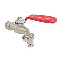 Кран для поливу 1/2" червона ручка Valogin Optima VG-105101