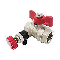 Кран кульовий 1/2" ВВ з дренажем і відповітрювачем Valogin VG-108101