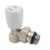 Радіаторний вентиль 1/2" ручного регулювання кутовий Valogin VG-601201