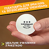 Мячики для настільного тенісу білі м'ячики для пінг понга тенісні тренувальні WEINIXUN білий 6 шт (W002), фото 4
