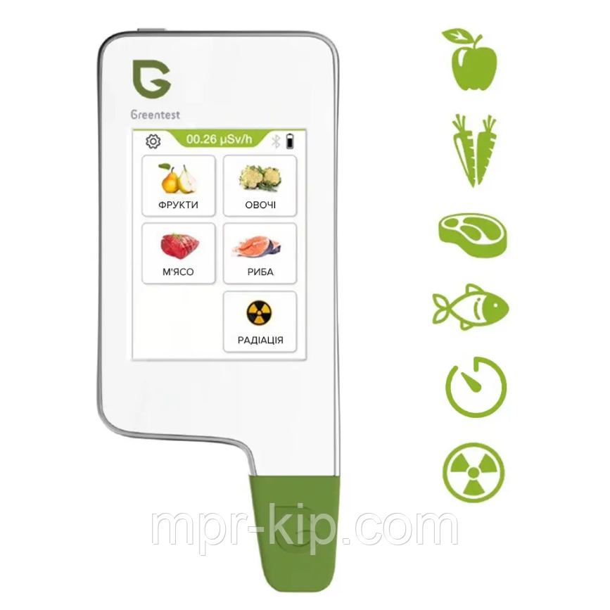 Дозиметр-радіометр, нітрат-тестер GreenTest ECO 4F + Риба (меню українською мовою)