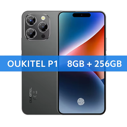 Смартфон OUKITEL P1 8/256GB Black AMOLED Display NFC Helio G99 6.7"120Hz + скло + чохол, фото 3