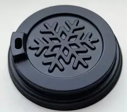 Кришки пластикові ST Ø90 (50шт.) Сніжинка Чорні