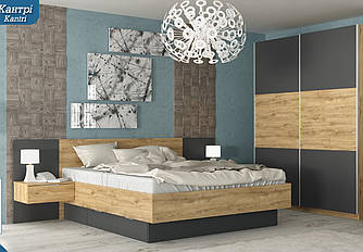 Спальня Кантрі Шафа купе з ліжком 160+вклад під матрац