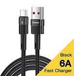"Essager" Кабель заряджання та передачі даних 0.5м USB-Type C 6A швидка зарядка, фото 2