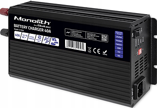 Зарядний пристрій для акумуляторів LiFePO4 AGM GEL SLA 40A 12V Qoltec (Польща)