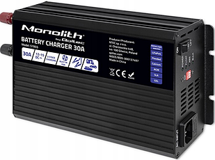 Зарядний пристрій для акумуляторів LiFePO4 AGM GEL SLA 30A 12V Qoltec (Польща)