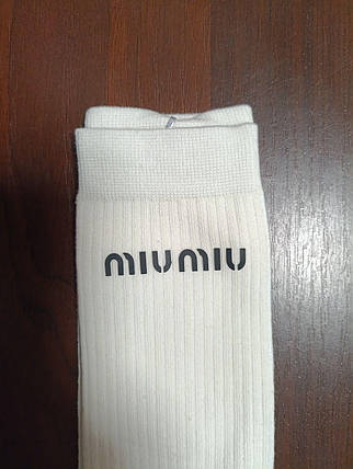 Шкарпетки жіночі Miu Miu (36-39) високі повсякденні, фото 3