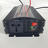 Перетворювач напруги інвертор UKC 1300W 12V-220V із захистом від короткого замикання та перевантаження UPS-1300A, фото 2