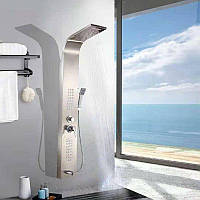 Душова панель Epelli Megacascata Mate B з фіксованою лійкою, масажними форсунками та виливом