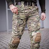 Штани з наколінниками мультикам стрейч Grifon Rip-Stop (Tornado Winter) на флісі, фото 3