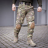 Штани з наколінниками мультикам стрейч Grifon Rip-Stop (Tornado Winter) на флісі, фото 9