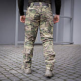 Штани з наколінниками мультикам стрейч Grifon Rip-Stop (Tornado Winter) на флісі, фото 8