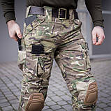 Штани з наколінниками мультикам стрейч Grifon Rip-Stop (Tornado Winter) на флісі, фото 10