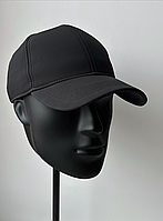 Бейсболка sort shell чорна, розмір 56 | Тепла бейсболка софтшелл чорна | Кепка Soft Shell