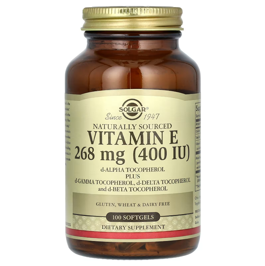 Natural Sourced Vitamin E 268 мг 400 IU Solgar 100 капсул, фото 1