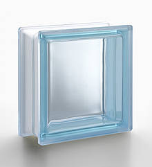 Склоблок Aquamarine Q19 Т голубий 190х190х80 мм серия Desing, производство Seves Group