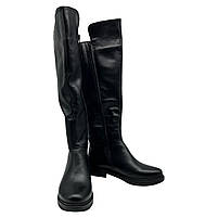 Чоботи зимові шкіряні чорні жіночі «Style Shoes», фото 3