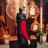 Жіноча тепла жилетка чорна батал Україна, фото 2