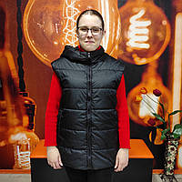 Жіноча тепла жилетка батал чорна Україна 5XL