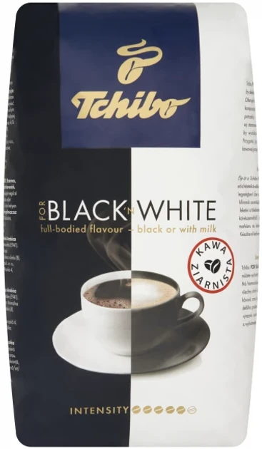 Кава у зернах Tchibo Black & White 1 кг Німеччина Чібо арабіка з фруктовими нотками