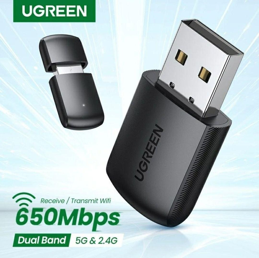 USB Wi-Fi адаптер Ugreen AC650 2.4/5GHz 650Mbit антенна сетевая вайфай ...