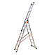 Драбина трисекційна 4.2 м алюмінієва Техпром 3 х 7 ступенів, фото 7