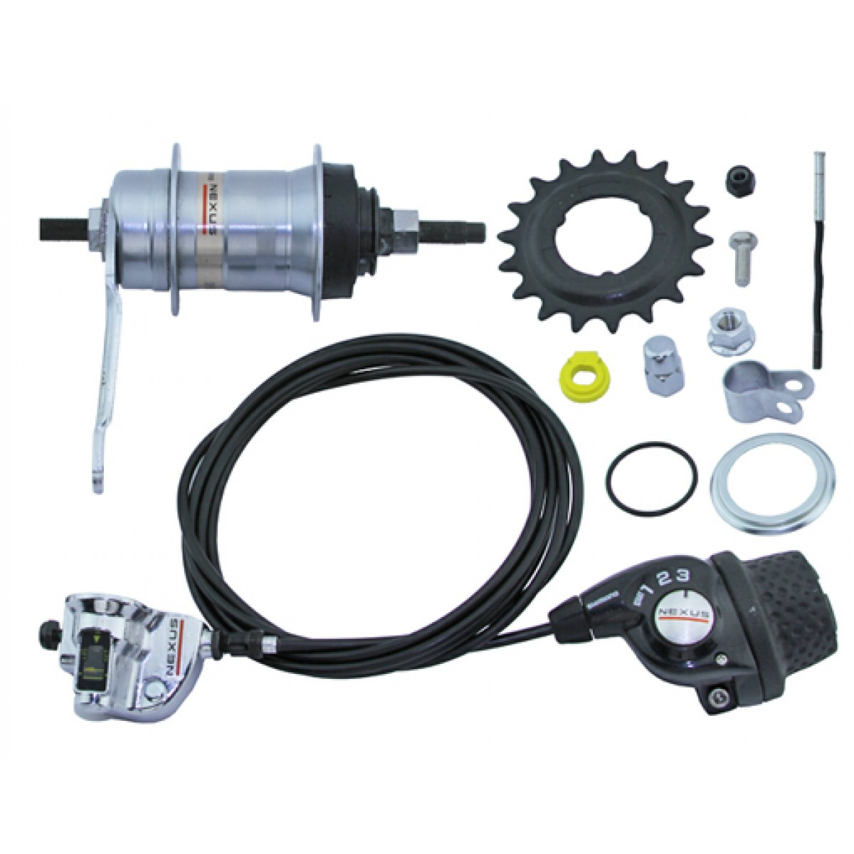 Манетка велосипедна Shimano SL-3S42E+SG-3C41 Nexus 3 spd, повний комплект, фото 1