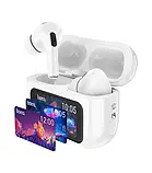 🤍Гарнітура Bluetooth HOCO EW72 Soar true ANC Noise Reduction touch screen BT, Навушники з кейсом Білі, фото 3