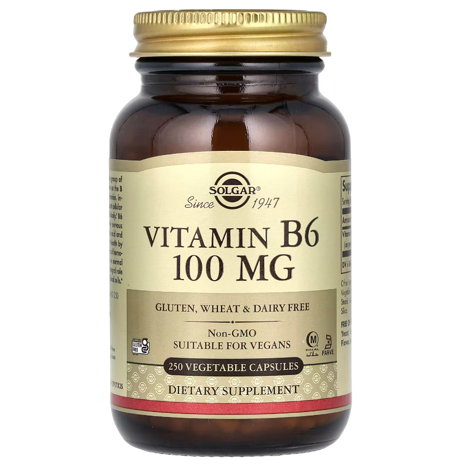 Vitamin B6 100 мг Solgar 250 капсул