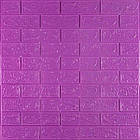 3D панель самоклеюча 700х770х3мм цегла Пурпурна (014-3) SW-00000863