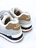 Зимові жіночі чоловічі кросівки New balance 574 Winter бежеві з хутром Нью Баланс замшеві світлі теплі низькі, фото 9