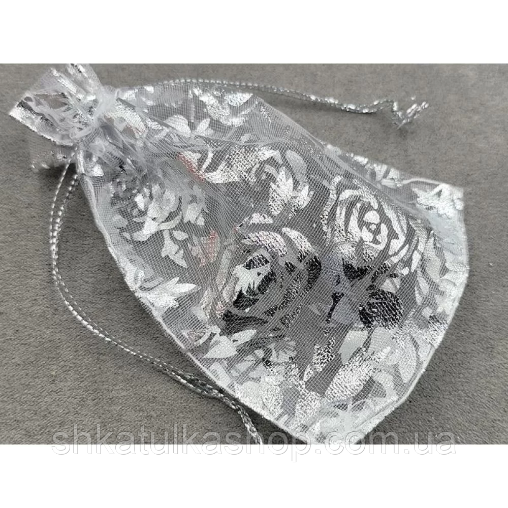 Мішки з органзи 9*12см, 100 шт, колір білий, фото 1