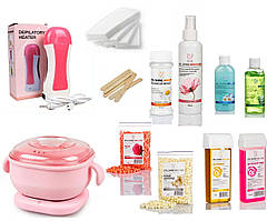 Набір для депіляції з воскоплавом SL-400 Pink та касетним апаратом: максимальний комплект