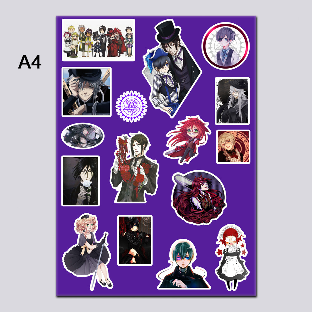 Стікери А4 Аніме Black Butler без порізки