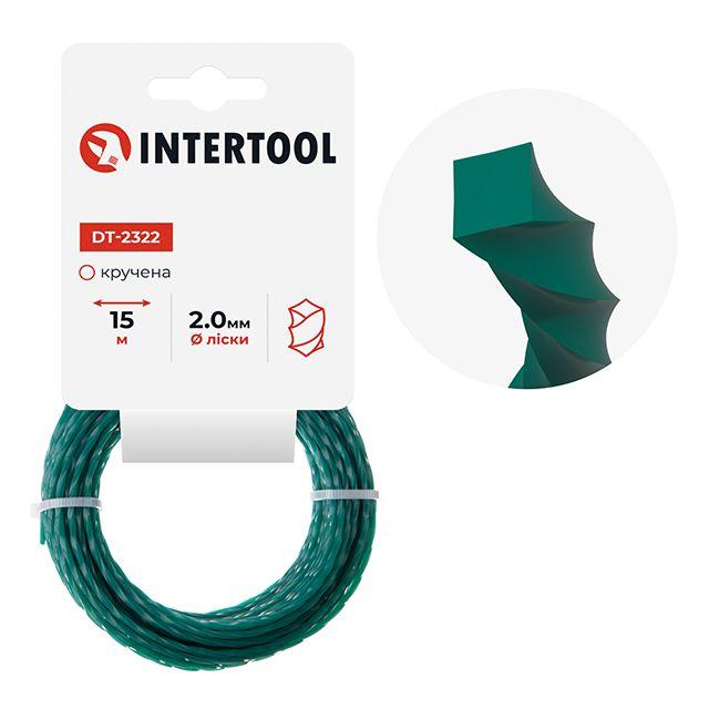 Волосінь для тримера "квадрат" кручена, 2.0 мм*15 м INTERTOOL DT-2322