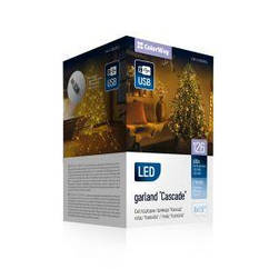Світлодіодна гірлянда ColorWay (CW-G-126L91CU) 126LED, 9x1.5 м, 8 функцій, теплий колір USB