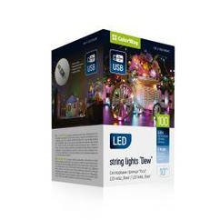 Світлодіодна гірлянда ColorWay (CW-G-100L10NUMC) 100 LED, 10 м, 8 функцій, різнобарвна USB