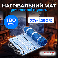 Мат для теплої підлоги Schwarz 7.7 м. кв. нагрівальний електро мат