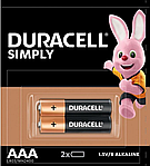 Лужна батарейка Duracell AAА LR03 1.5V 1 шт