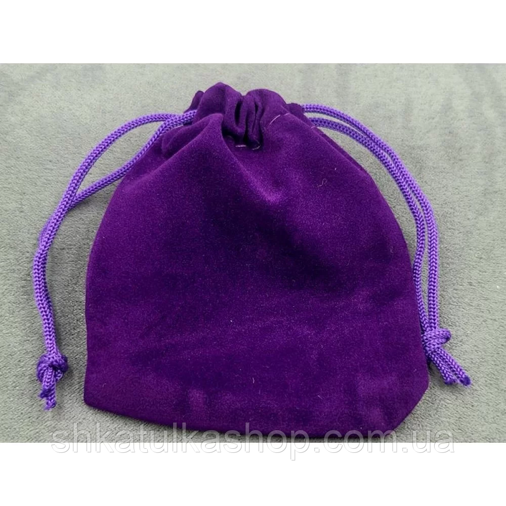 Мішки оксамитові 7*9см, 50 шт, колір фіолетовий, фото 1